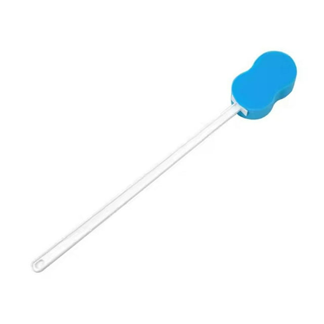 Contoured Long Handled Blue Bath Sponge on a Stick Aid 1 to Bathing x ...