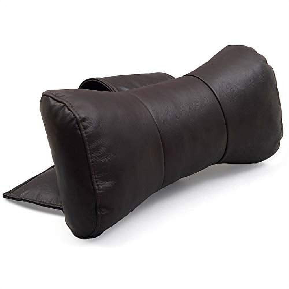 Contoured Recliner & Neck Pillow Brown Leather