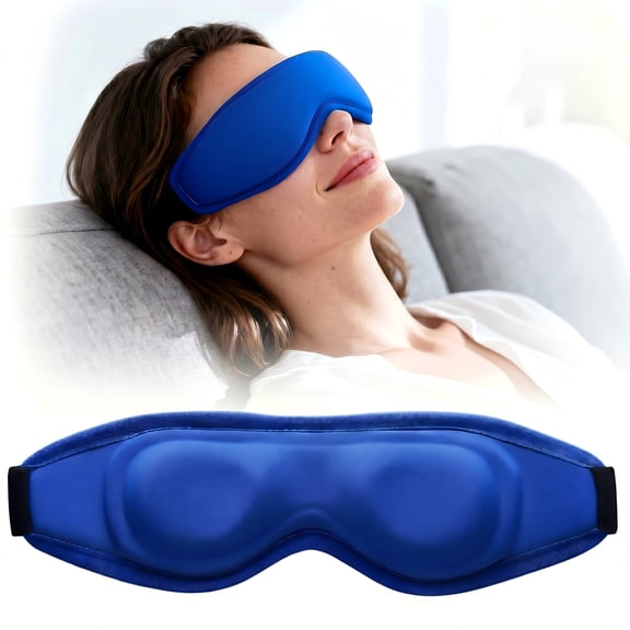 FACEMOON Contoured Reusable Gel Eye Mask Snug Fit Cold Compress for Puffiness Dark Circles Sinus Eye Strain Fits All Head Sizes