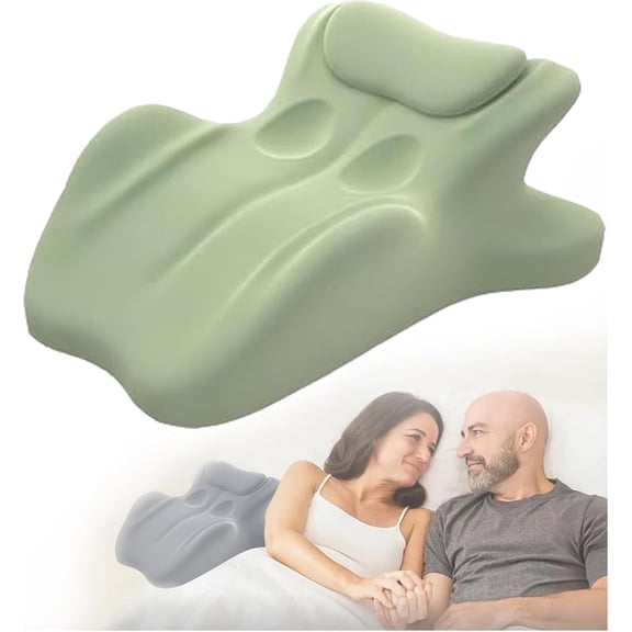 Contoured Support Pillows Ergonomic Memory Foam Wedge Pillow, 27° Angled Support for Waist and Neck, Multi-Position Support Pillow (Blue)