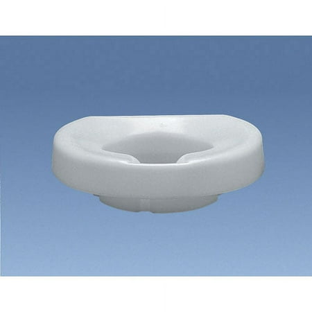 Contoured elevated toilet seat, elongated w/bolt-down bracket, 2"