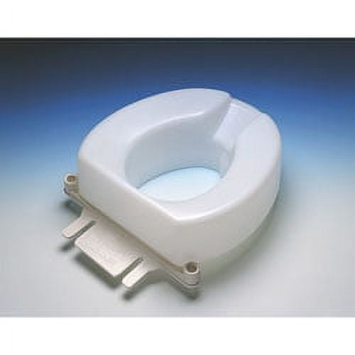 Maddak Contoured elevated toilet seat, elongated with bolt-down bracket, 4 inch Maddak Contoured elevated toilet seat, elongated with bolt-down bracket, 4 inch