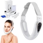 Contourflex 4-in-1 Massager for Face, Reviona Contour Flex Facial Sculpting Device, 5 Nursing Modes & 15 Levels of Intensity &180  Foldable with Remote Control White
