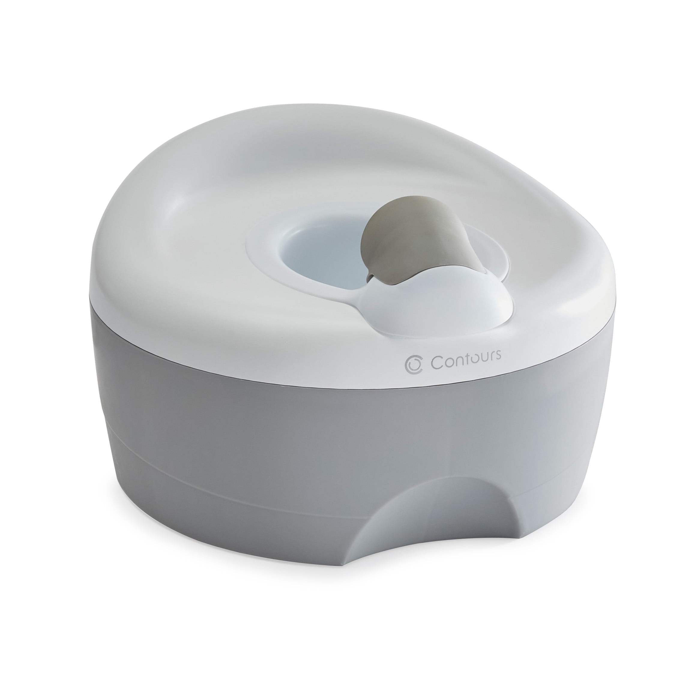 Contours Bravo 3-Stage Potty Training Toilet, Seat, Trainer, Step Stool, Gray, 1 Count