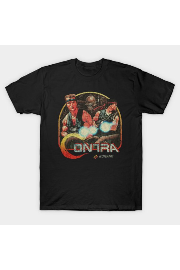 Contra 1987 Retro 8-Bit Arcade Video Game Nostalgia Graphic G625 Unisex T-Shirt, Up to Size 5XL