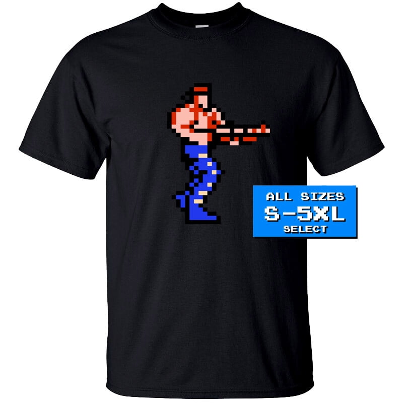 Contra NES bit game LANCE screen T Shirt BLACK all sizes S-5XL