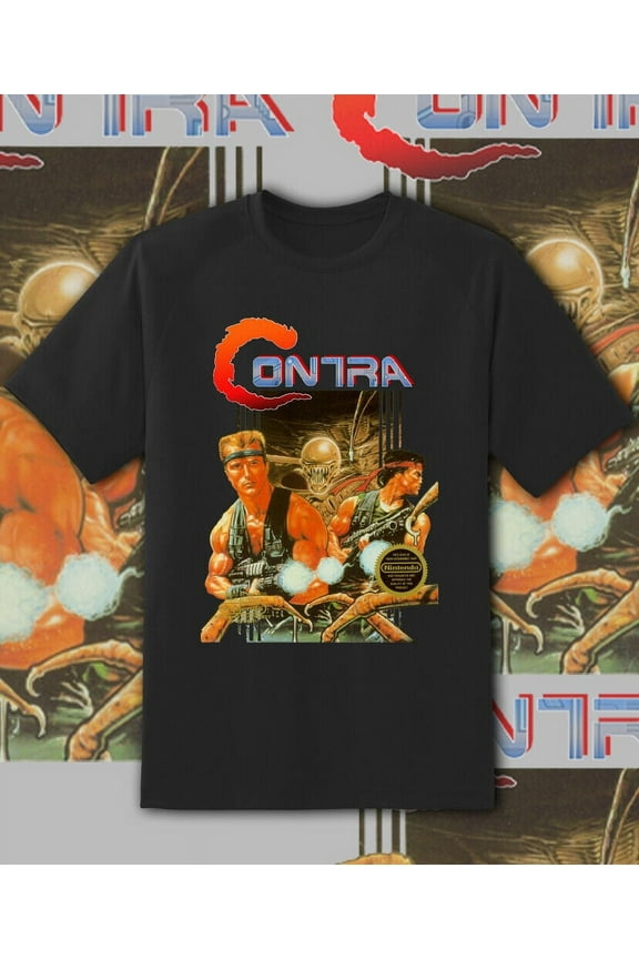 Contra Retro NEW Box Art Video Game Retro shirt S-6XL! Fast Ship!