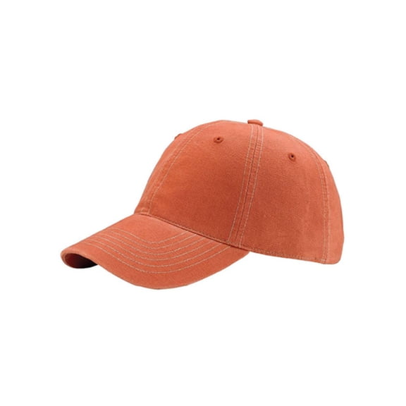 Contra Stitched 6 Panel Cotton Washed Cap- Copper
