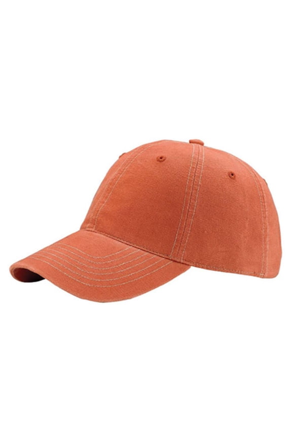 Contra Stitched 6 Panel Cotton Washed Cap- Copper