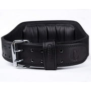 Contraband Black Label 4360 6in 7mm Top Grain Cowhide Leather Weight Lifting Belt (Black, Medium)
