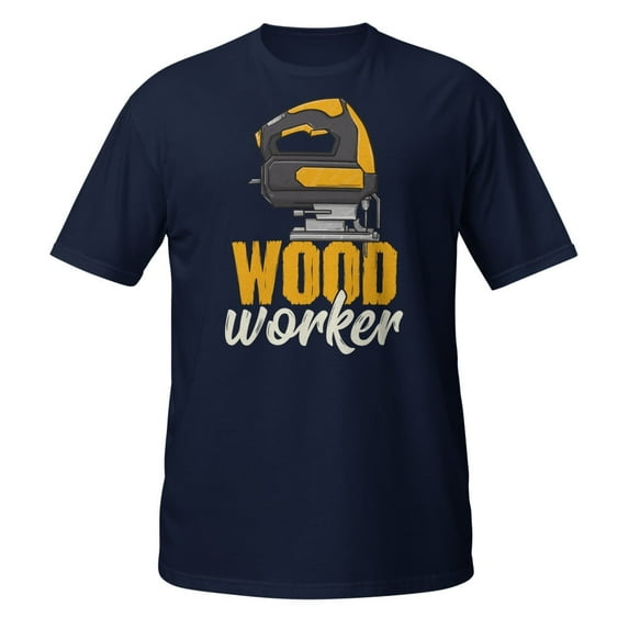 Contractor Gift Woodworking Tools Wood Worker Humor Handyman T-Shirt (Navy, L)
