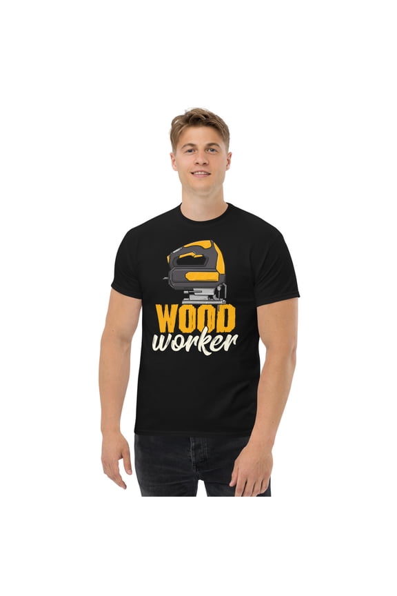 Contractor Gift Woodworking Tools Wood Worker Humor Handyman Tee (Black, S)