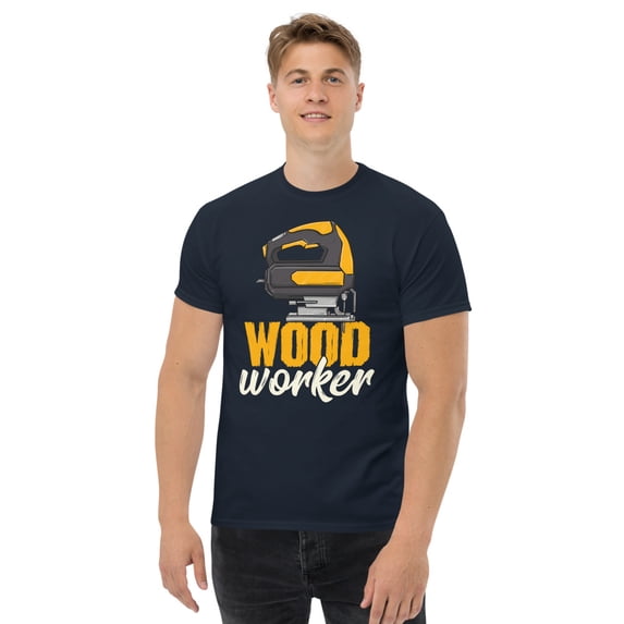 Contractor Gift Woodworking Tools Wood Worker Humor Handyman Tee (Navy, 4XL)