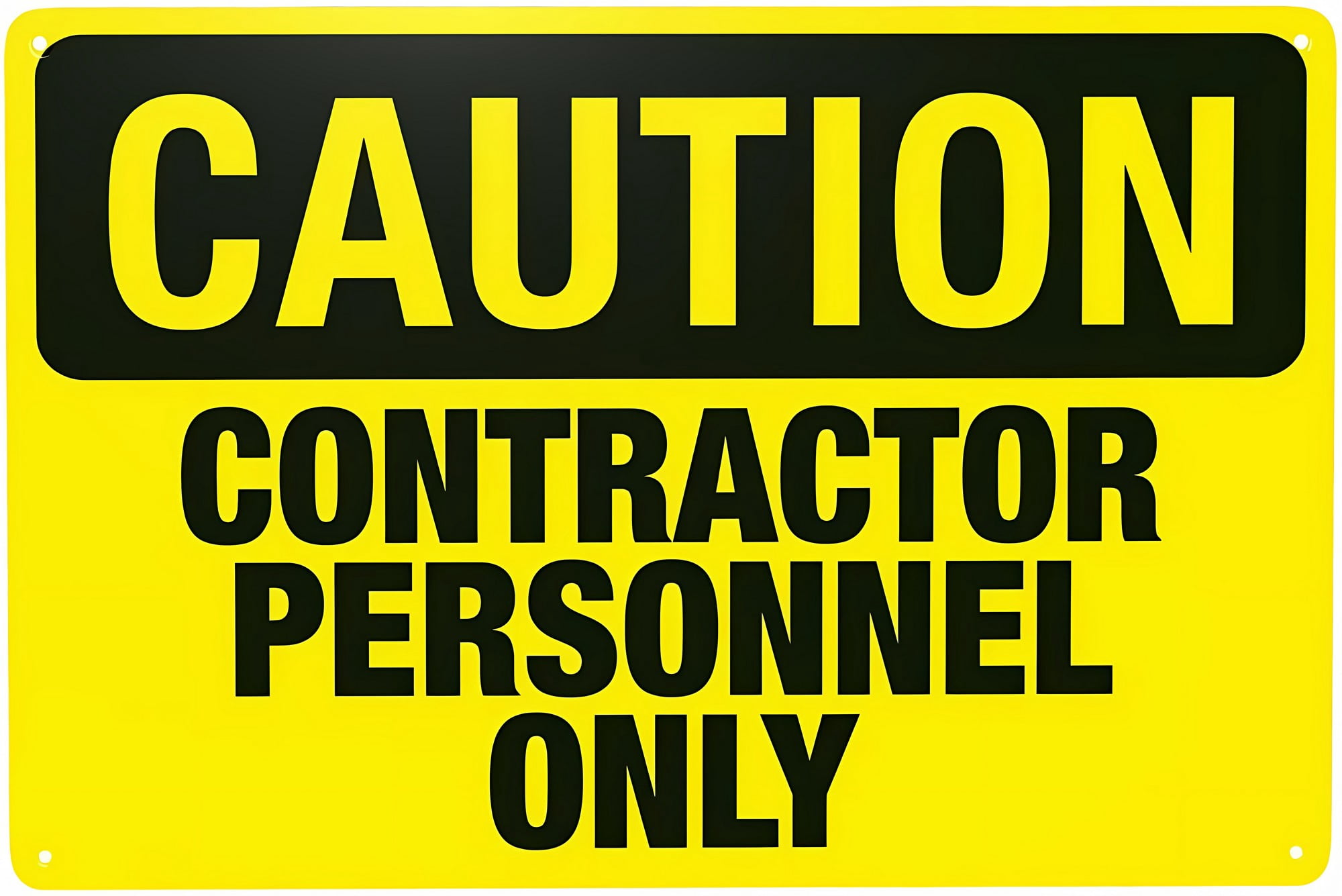 Contractor Personnel Only Warning Sign 8