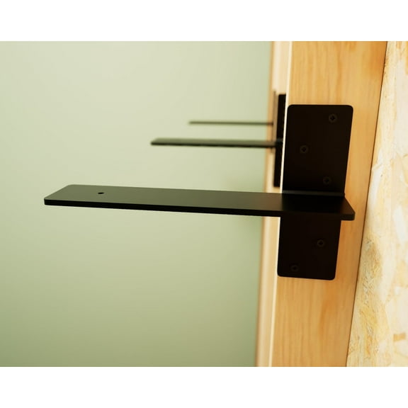 Contractor Supply Warehouse 12 in. L x 2.5 in. W x 3/8 in. H - Free Hanging Shelf Bracket- 2 Pack