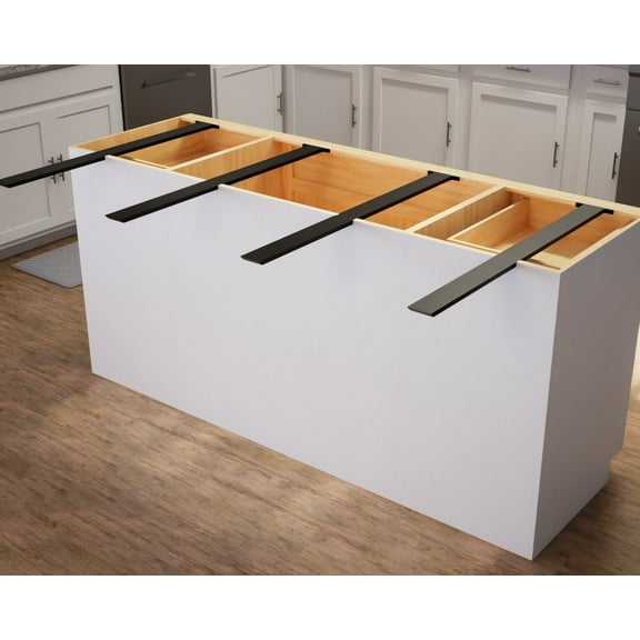 Contractor Supply Warehouse 24 in. L x 2.5 in. W x 1/2 in. H - Hidden Island Support Bracket - 3 Pack