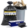 thumbnail image 1 of Contractor Trash Bags 40-45 Gallon │ 3.0 Mil │ Black Heavy Duty Garbage Bag │ 40” X 48” (50 Count), 1 of 7