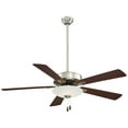thumbnail image 1 of 52" Minka Aire Contractor Nickel LED Light Ceiling Fan with Pull Chain, 1 of 9
