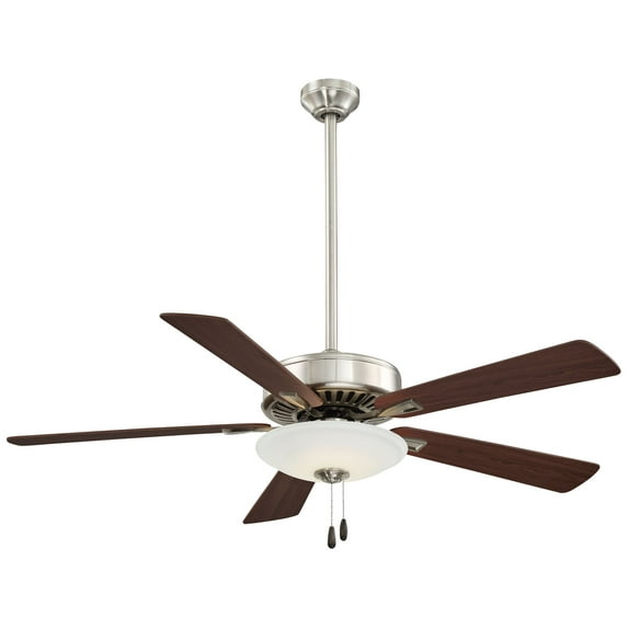 52" Minka Aire Contractor Nickel LED Light Ceiling Fan with Pull Chain