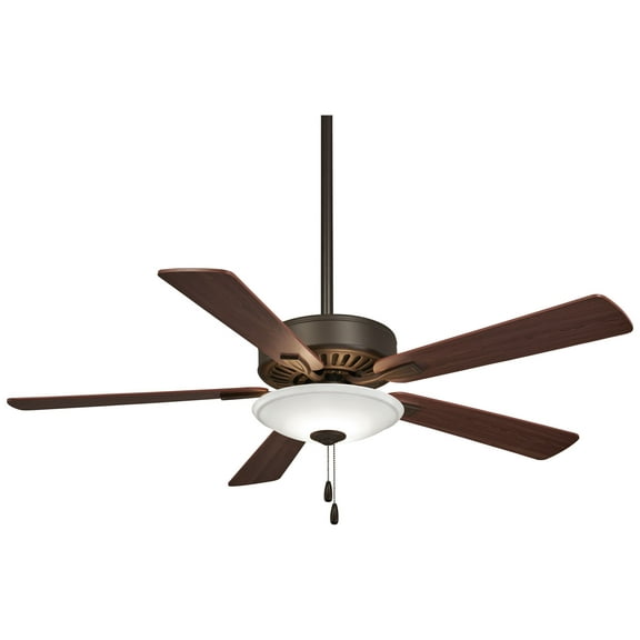 52" Minka Aire Contractor Oil-Rubbed Bronze LED Pull-Chain Ceiling Fan