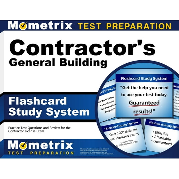 Contractor's General Building Flashcard Study System: Practice Test Questions and Review for the Contractor License Exam