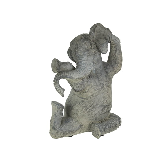 Contrast Amazingly Limber Elephant Yoga Seated Pose Tabletop Statue 9 inch