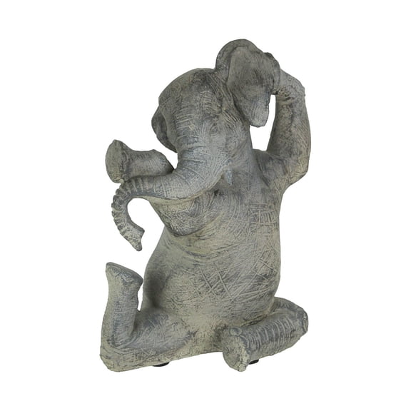 Contrast Amazingly Limber Elephant Yoga Seated Pose Tabletop Statue 9 inch