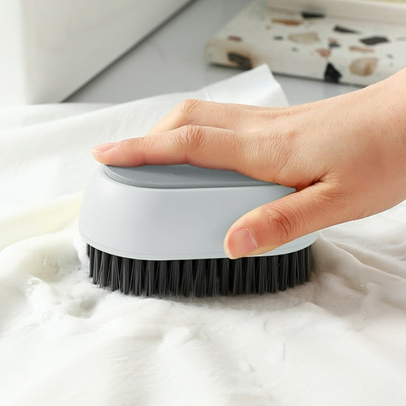 Contrast Color Plastic Soft Shoe Brush Cleaning Brush Set Household Multi-Function Laundry Brush Long Handle Shoe Polish Plastic Tool Brush White