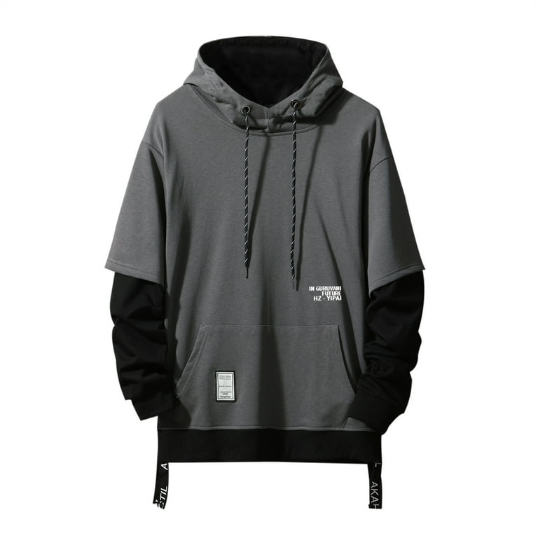 Patchwork hoodie mens best sale