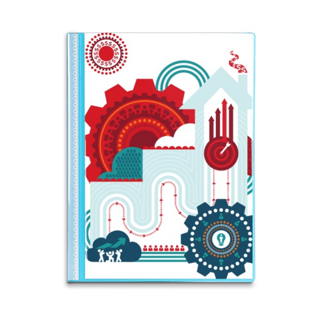 Contrast-Colour Gear Clock House Illustration Book Sheet Protectors ...