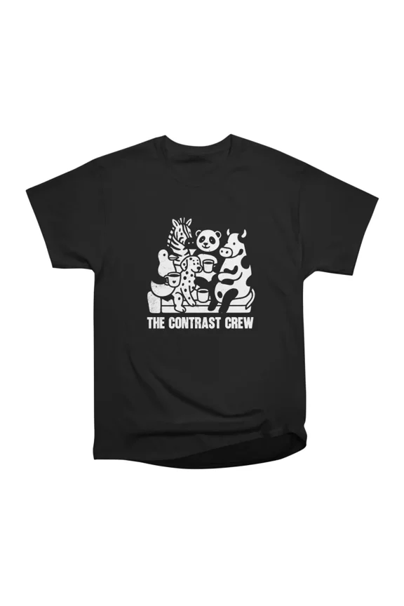 Contrast Crew T-Shirt Tee Gift For Him Merch For Her Apparel For Friend