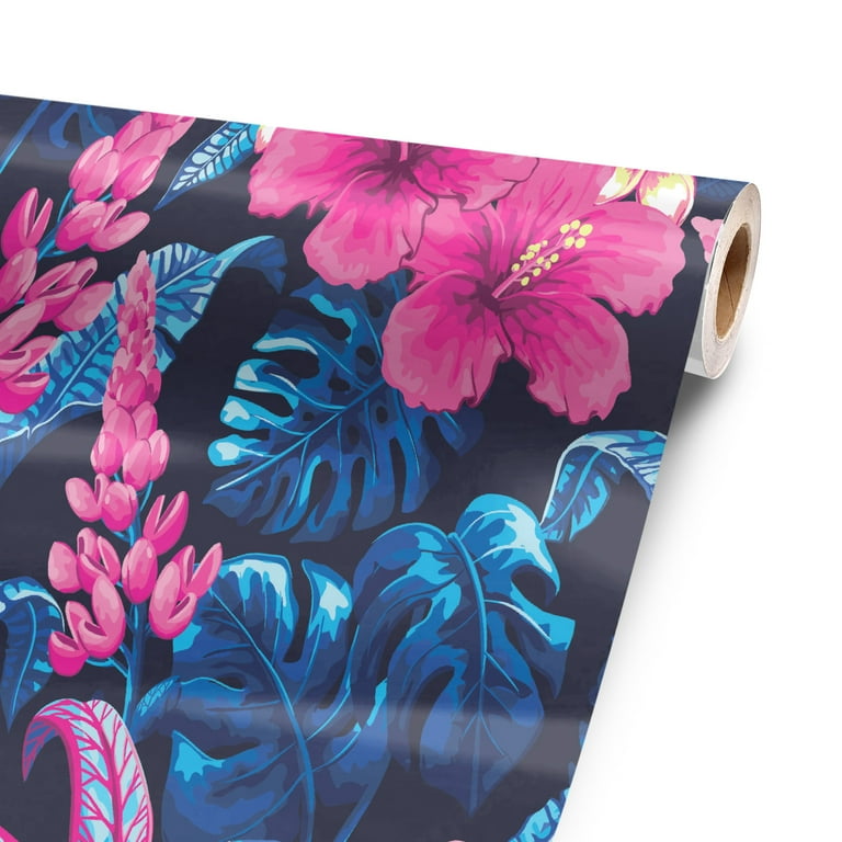 Contrast Hibiscus 48 x 52 Vinyl Wrap Sheet for large or custom
