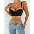 thumbnail image 1 of Contrast Lace Bow Front Bra Lingerie, 1 of 4