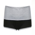 thumbnail image 1 of Contrast Patchwork Fold Over Slim Yoga Shorts Women High Waist Sports Casual Short Pants Wide Waistband Workout Shorts, 1 of 20