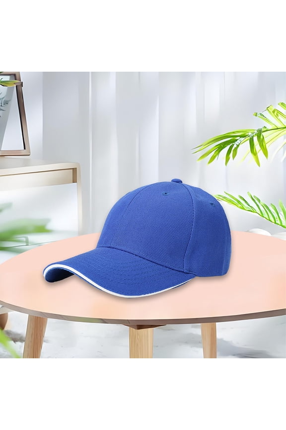 Contrast Sandwich Brim Green Baseball Cap Light Flat Bill Design Comfort Headwear for Sightseeing Team Events Work Uniforms