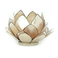 thumbnail image 1 of Contrast Brown Capiz Shell Opening Lotus Flower Bulb Tealight Candle Holder, 1 of 1