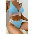 thumbnail image 1 of Contrast Textured High Cut Swim Set, 1 of 16