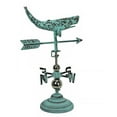 thumbnail image 1 of Contrast Verdigris Copper Whale Tabletop Weathervane w/ Optional Fence Mount, 1 of 7