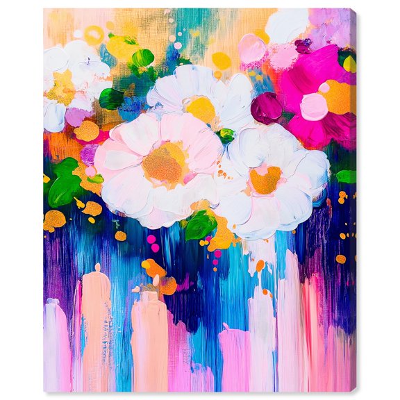 Contrast of Purity II Canvas Modern Floral Art by Art Remedy, Gallery Wrapped, 36 x 45