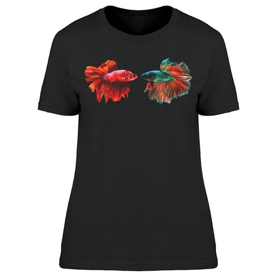 Contrasting Cool Betta Fish Siam T-Shirt Women -Image by Shutterstock, Female Medium