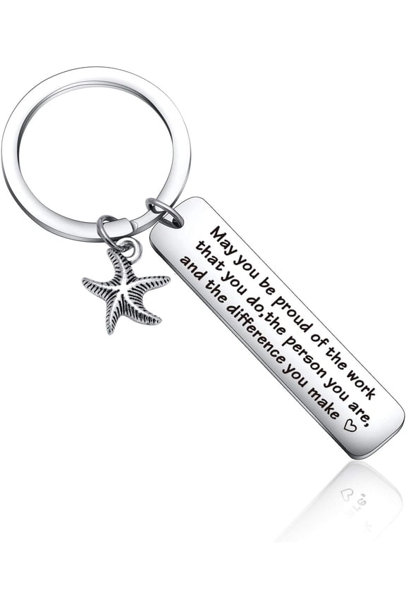 Contributor Appreciation Gift Jewelry Volunteer Employee Thank You Gift Social Worker Keychain