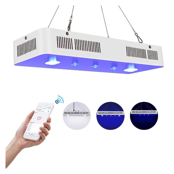 Control 169W Marine Led Aquarium Light For Coral Reef Fish Tank Dimmable Aquarium Led Light Three Channels ,Easy to Install