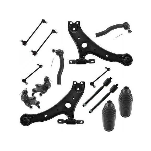 Control Arm Ball Joint Tie Rod End Kit 14 Piece - Compatible with 2004 - 2006 ES330 2005