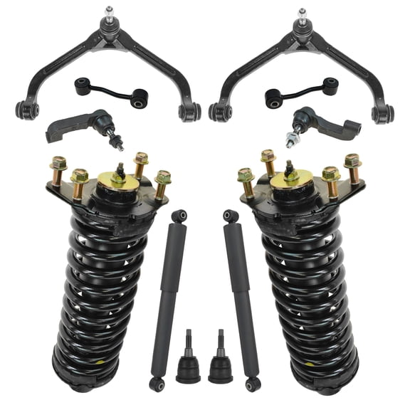 Control Arm Ball Joint Tie Rod Sway Link Loaded Strut Shock Suspension Kit 12pc PSA32047