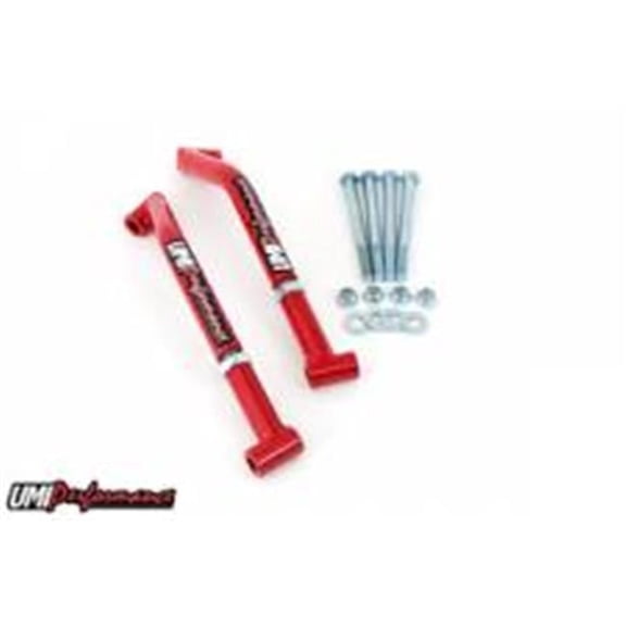 Control Arm Reinforcements & Frame Braces for 1978-1988 GM G-Body, Red
