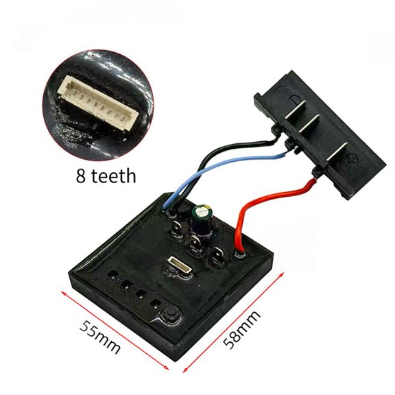 Control Board For 358 Brushless Electric Wrench 8-Pin Drive Controller Replacement Component Plastic Housing Stable Motor Connection Precise Torque Adjustment Compact Design