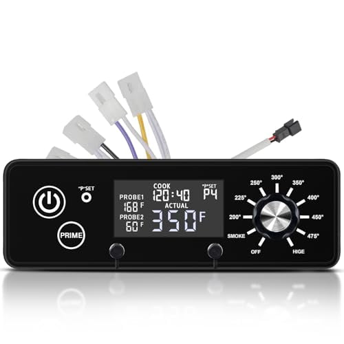 Control Board for Pit Boss Pellet Grill, AC03P9 Thermostat Controller Board Replacement for Pit Boss PB440D2/ PB1150G/ PB850G/ PB550G/ PB820/ Pro 1100 Wood Pellet Grills/Smoker with LCD Display