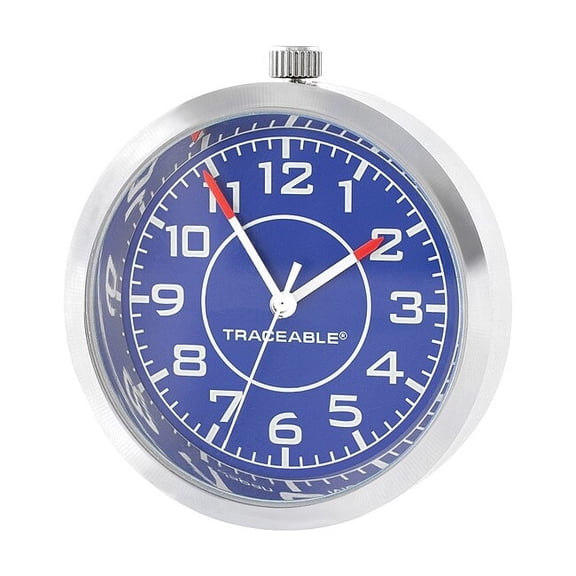 Control Co Analog Clock,Metal,1 39/64" Diameter 1003