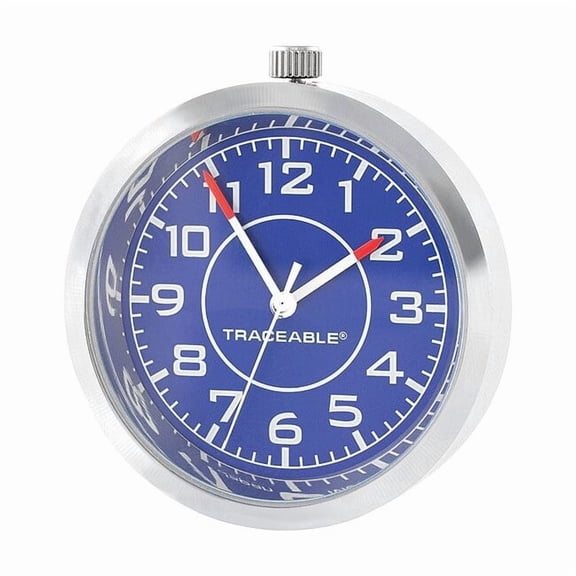 Control Co Analog Clock,Metal,1 39/64" Diameter 1003