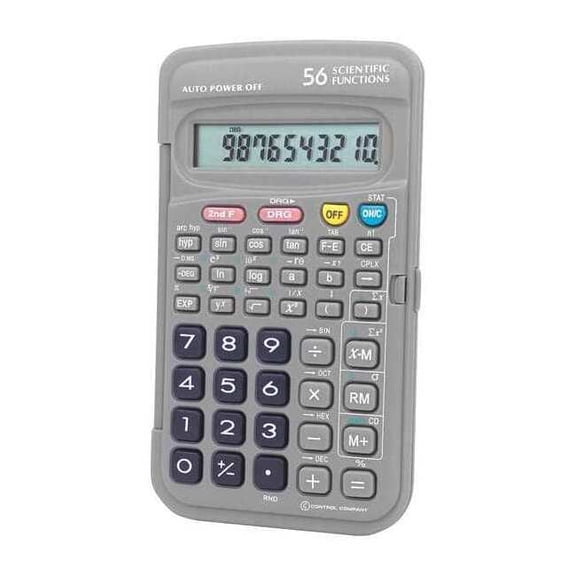 Control Co Scientific Calculator,3" W,5" H 6024